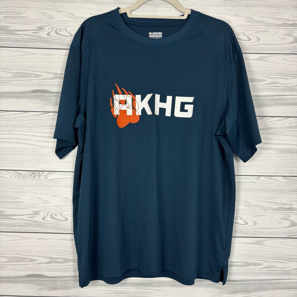 Alaskan Hardgear By Duluth Trading Navy Blue Graphic T-Shirt Large Standard Fit